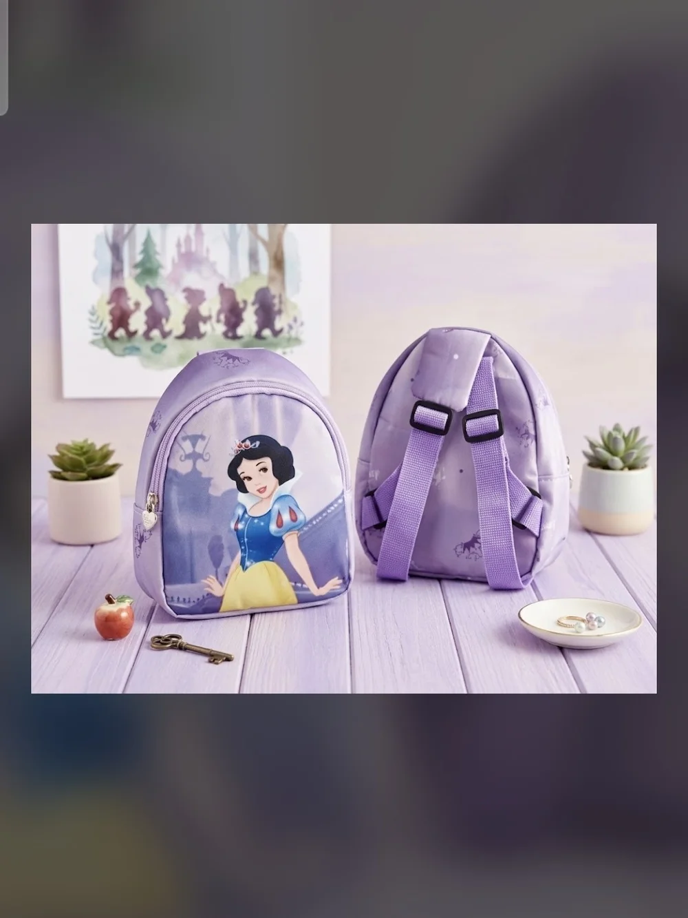 Disney Purple Snow Princess Mini Backpack for Kids